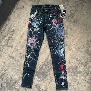 NWT Seven7 Jeans Seven Paint Splatter sz 4